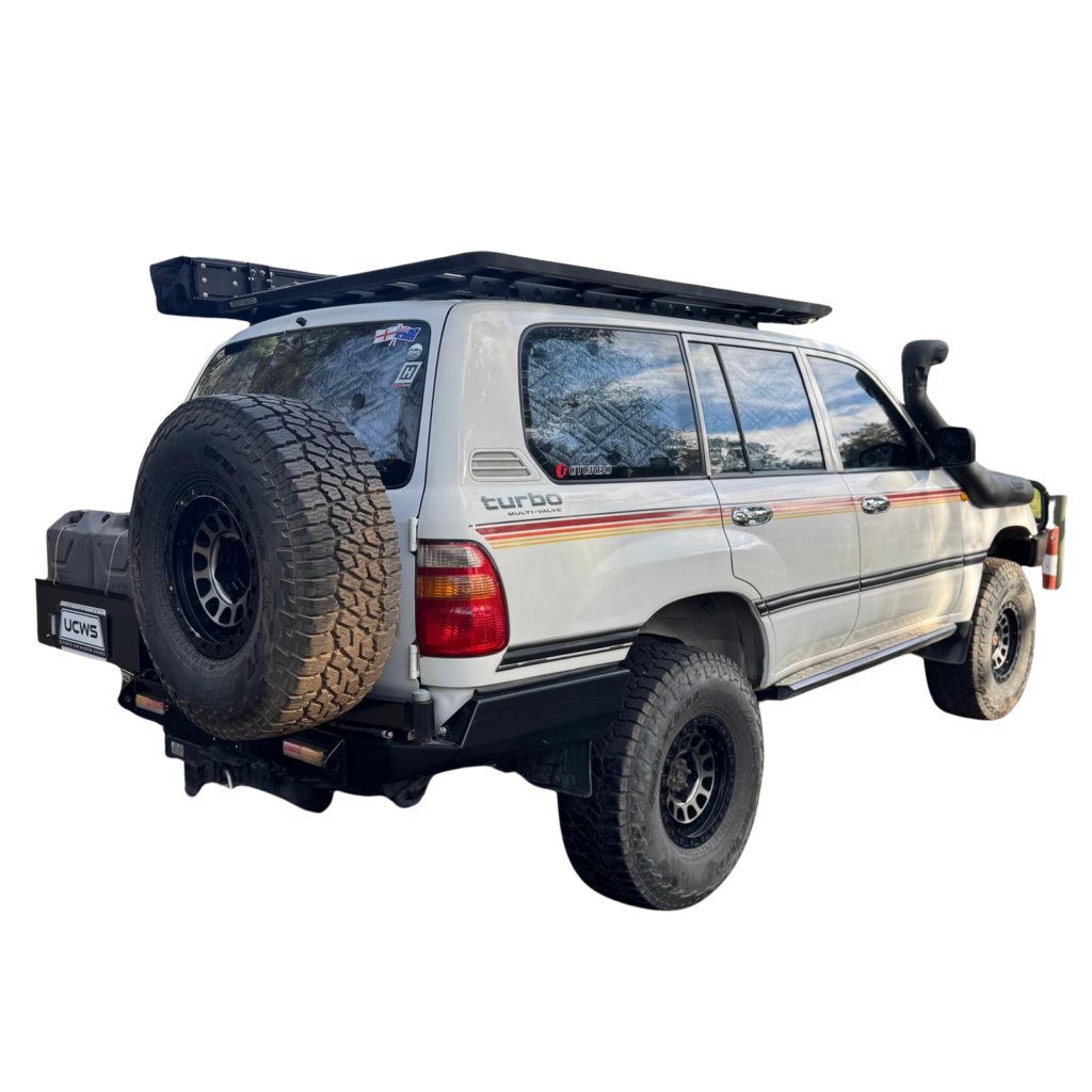 Toyota LandCruiser 105 Series Rear Barn Door Cargo Sunshade Kit